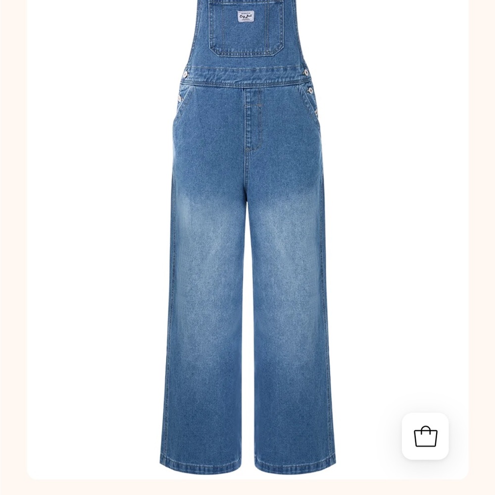 Cicy Bell Women's Blue Denim Overalls size L